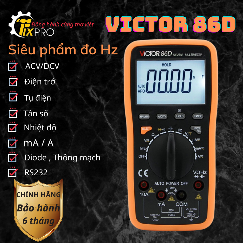 Đồng hồ cao cấp VICTOR 86D chất lượng cao.