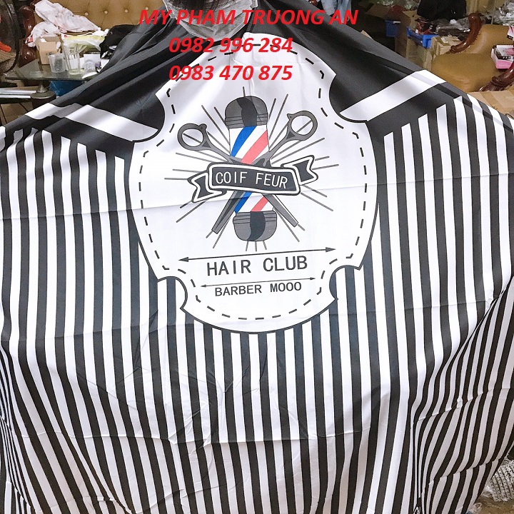 Áo cắt tóc nam barber khổ lớn Hair Club
