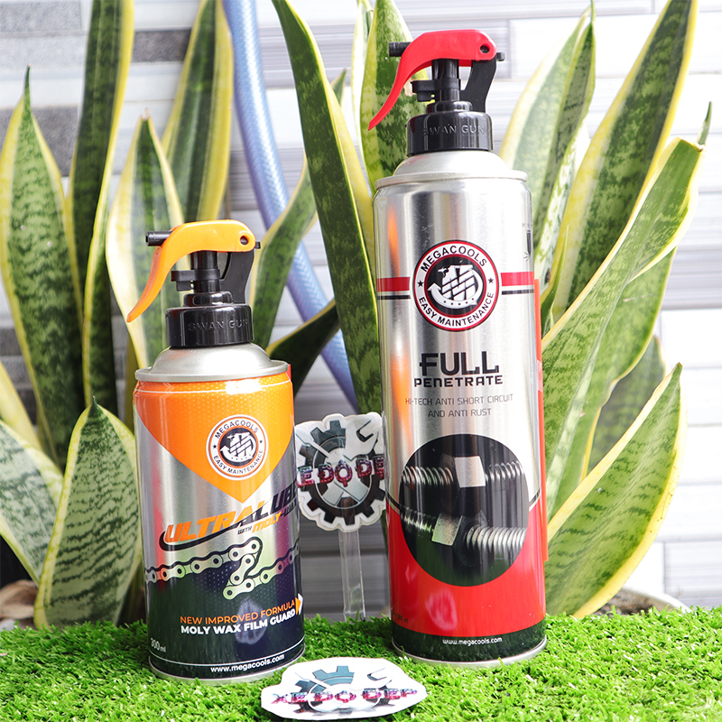 [HCM]Combo dưỡng sên rửa sên Megacools Ultralube Molywax