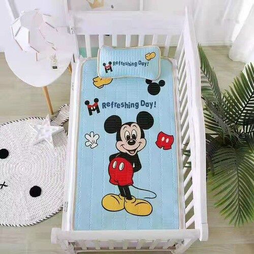 [FreeshipMAX] Chiếu lụa điều hoà trải giường kèm gối cho bé