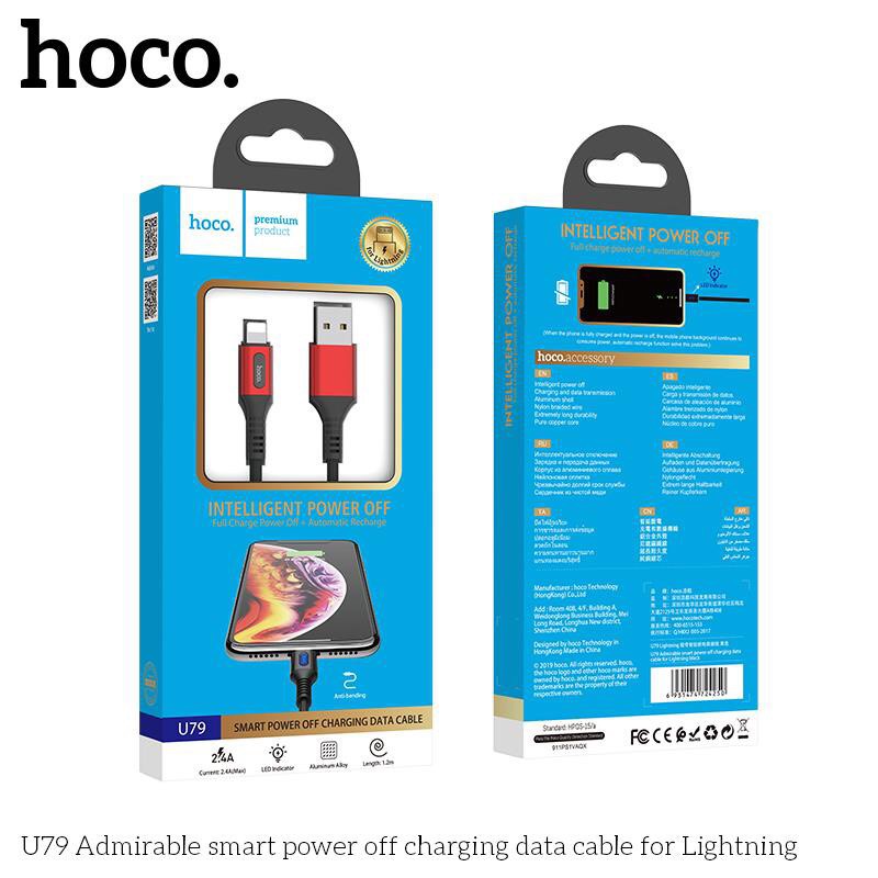 Cáp sạc  Hoco U79 chân Type C/Lightning - 1.2M