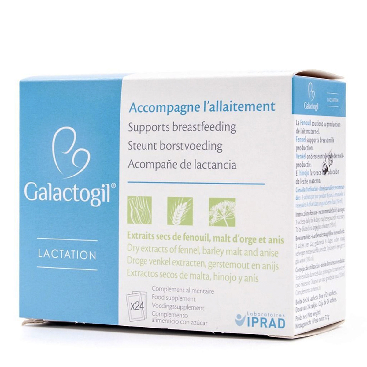 [HCM]Cốm lợi sữa Galactogil Pháp (24 gói)