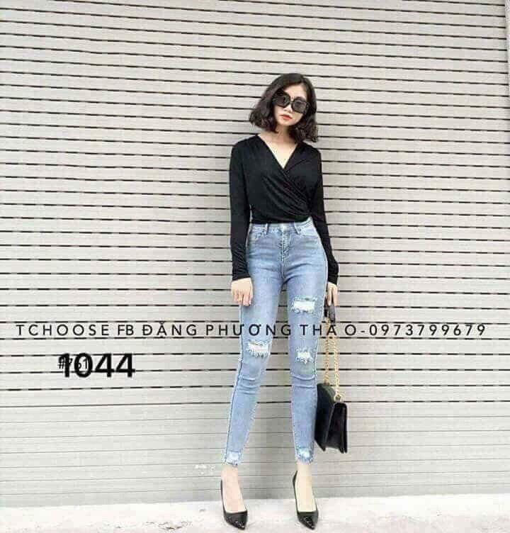 Quần jean nữ 9 tấc co giãn dáng Đẹp BẢOTRANG 247