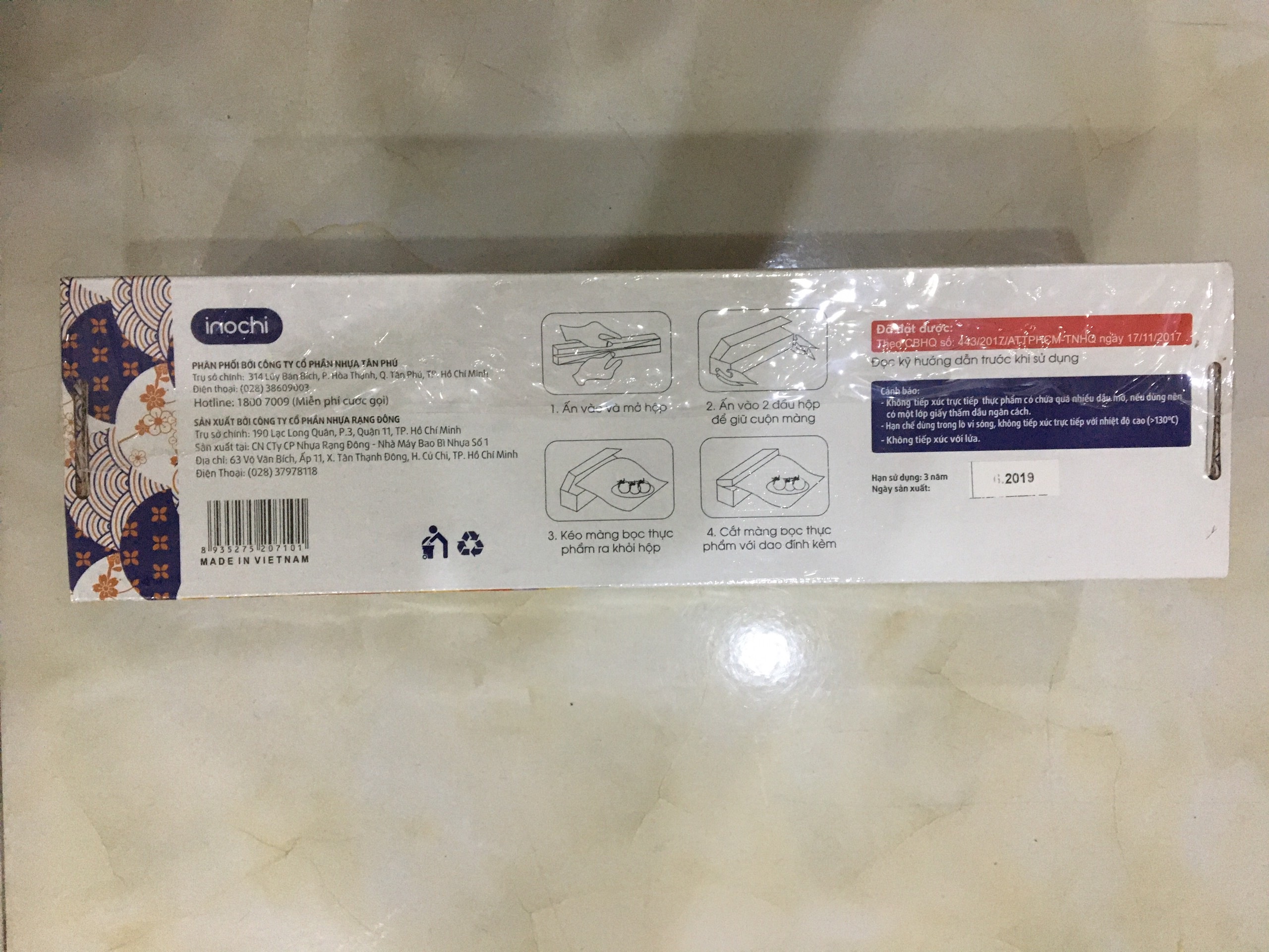 Màng bọc thực phẩm PE Inochi 30x10.000cm [HCM-Giao hoả tốc 2h]
