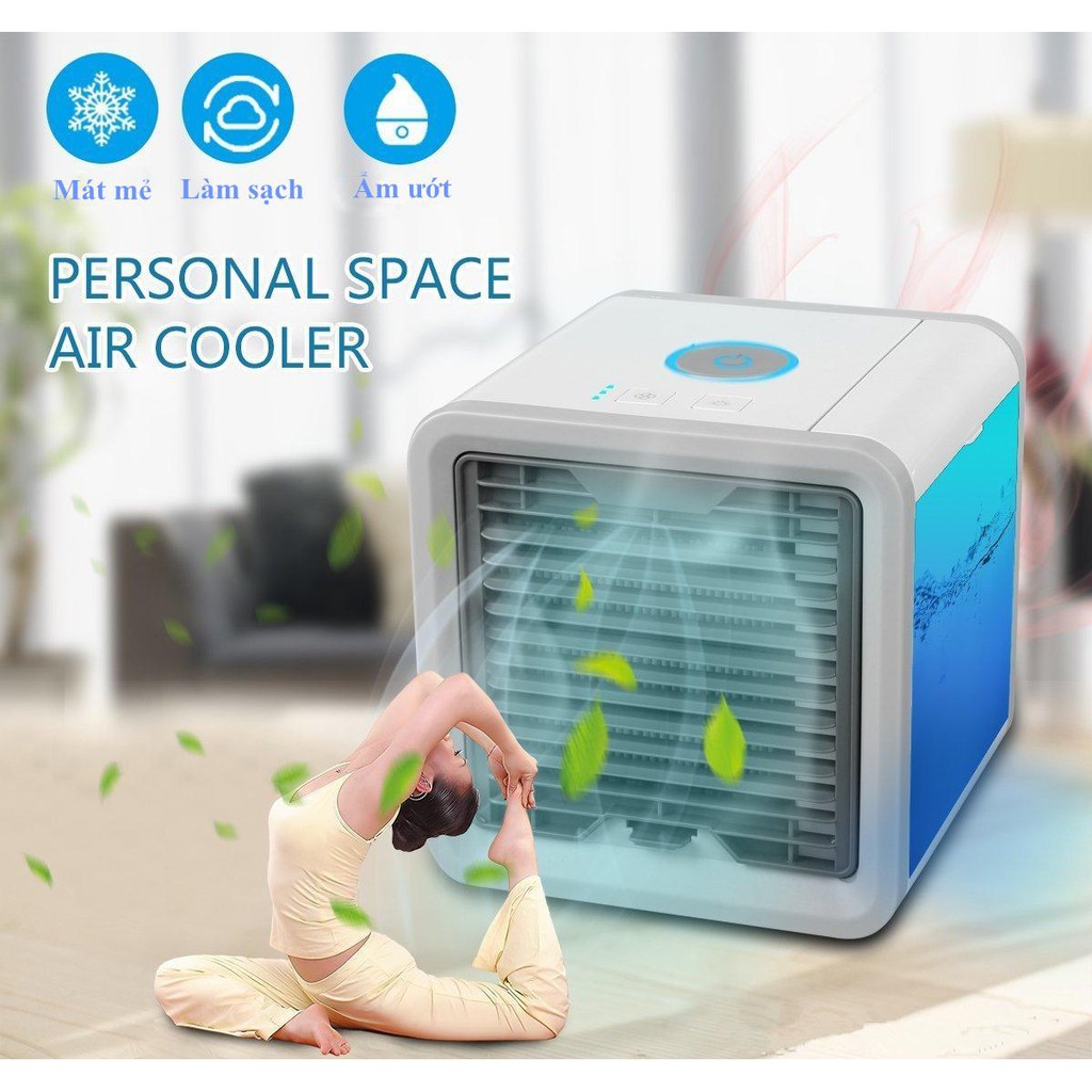 Quạt điều hòa phun sương mini để bàn quạt làm mát phòng quạt phun xương làm mát mini quạt hơi nước tích điện quạt nước đá mini để bàn cực mát