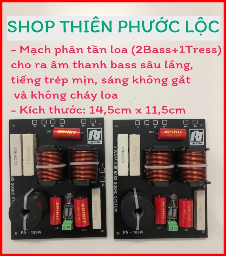 MẠCH PHÂN TẦN 3 WAYS ( 2BASS+1TRESS- PA108W)- 1 CẶP