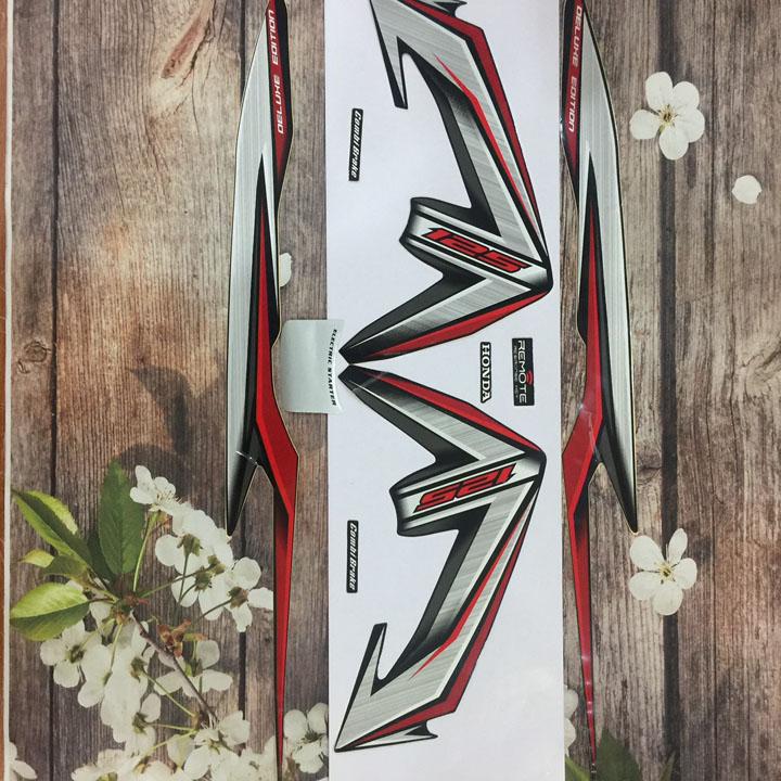 Bộ tem dán xe máy Airblade 125 đời 2013-2014 màu ĐỎ