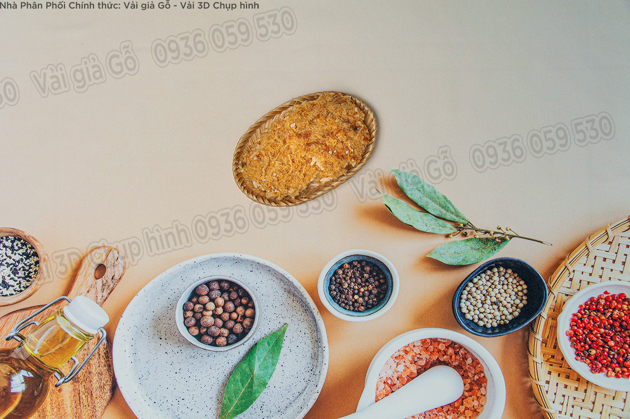 [HCM]PHÔNG NỀN VẢI 3D CHỤP HÌNH THỨC ĂN 50x75cm