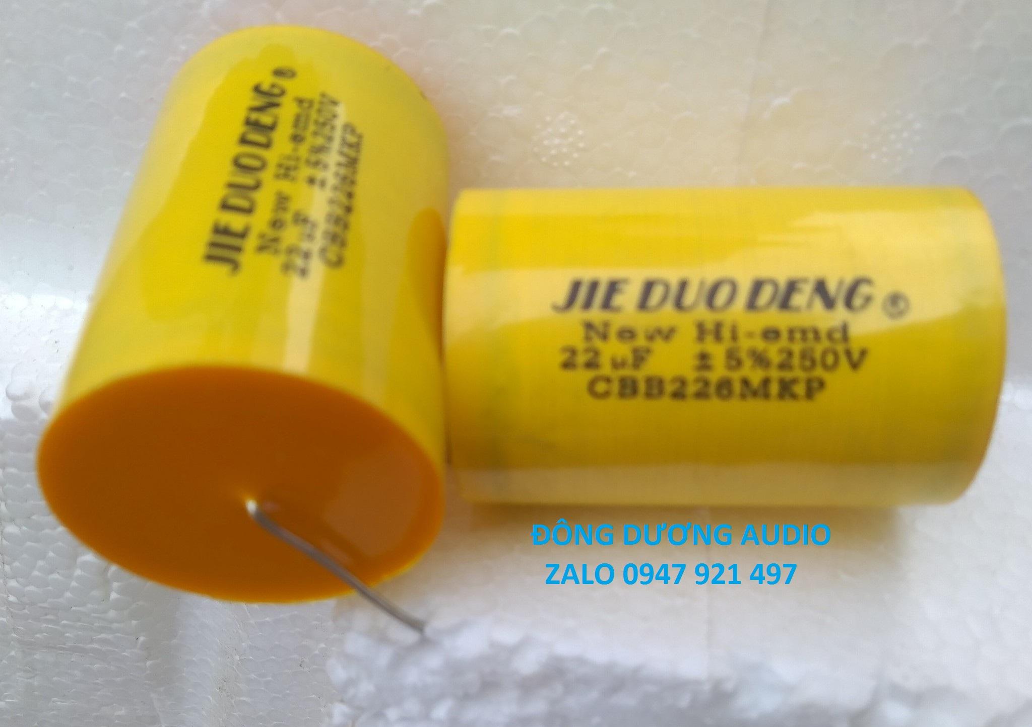 2 CON TỤ PHÂN TẦN 22MF 250V - VÀNG TRÒN