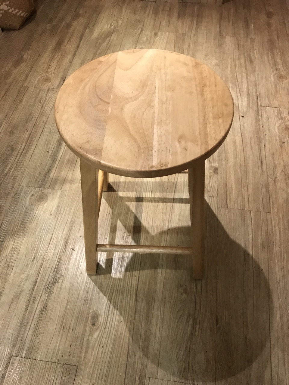 [HCM]Ghế đôn gỗ cao su cao 60cm