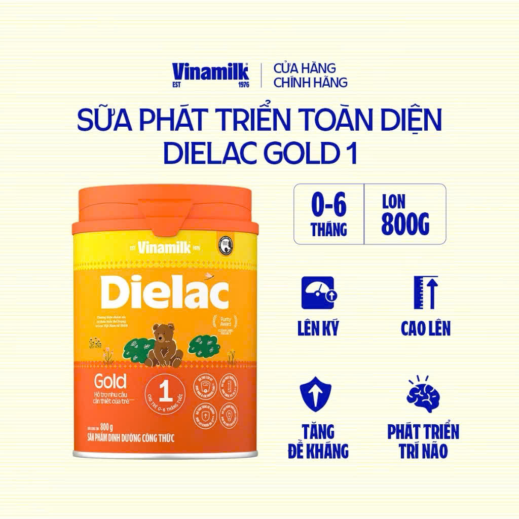 SỮA BỘT DIELAC ALPHA GOLD IQ 1 - Hộp 800gr (CHO TRẺ TỪ 0 - 6 THÁNG TUỔI)