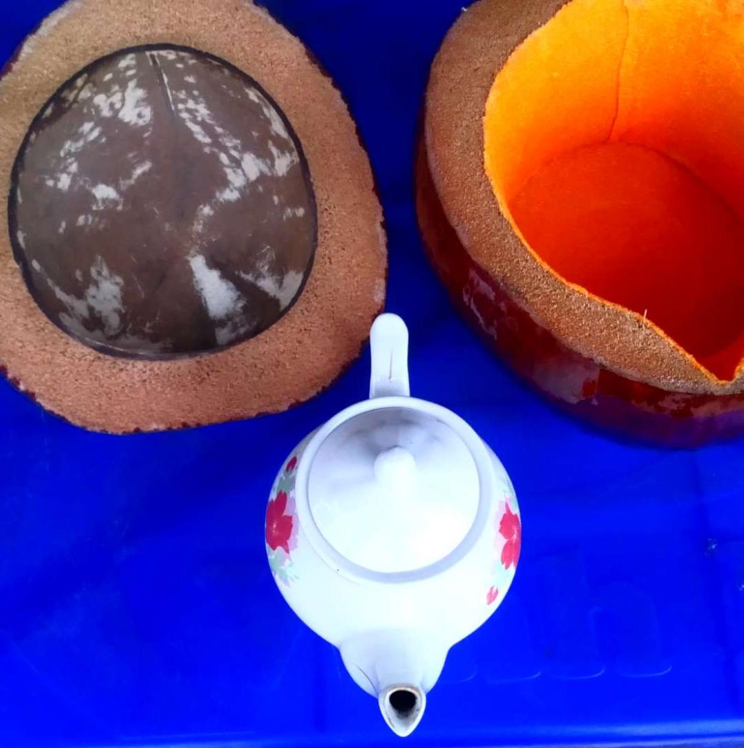 Vỏ bình trà bằng trái dừa khô