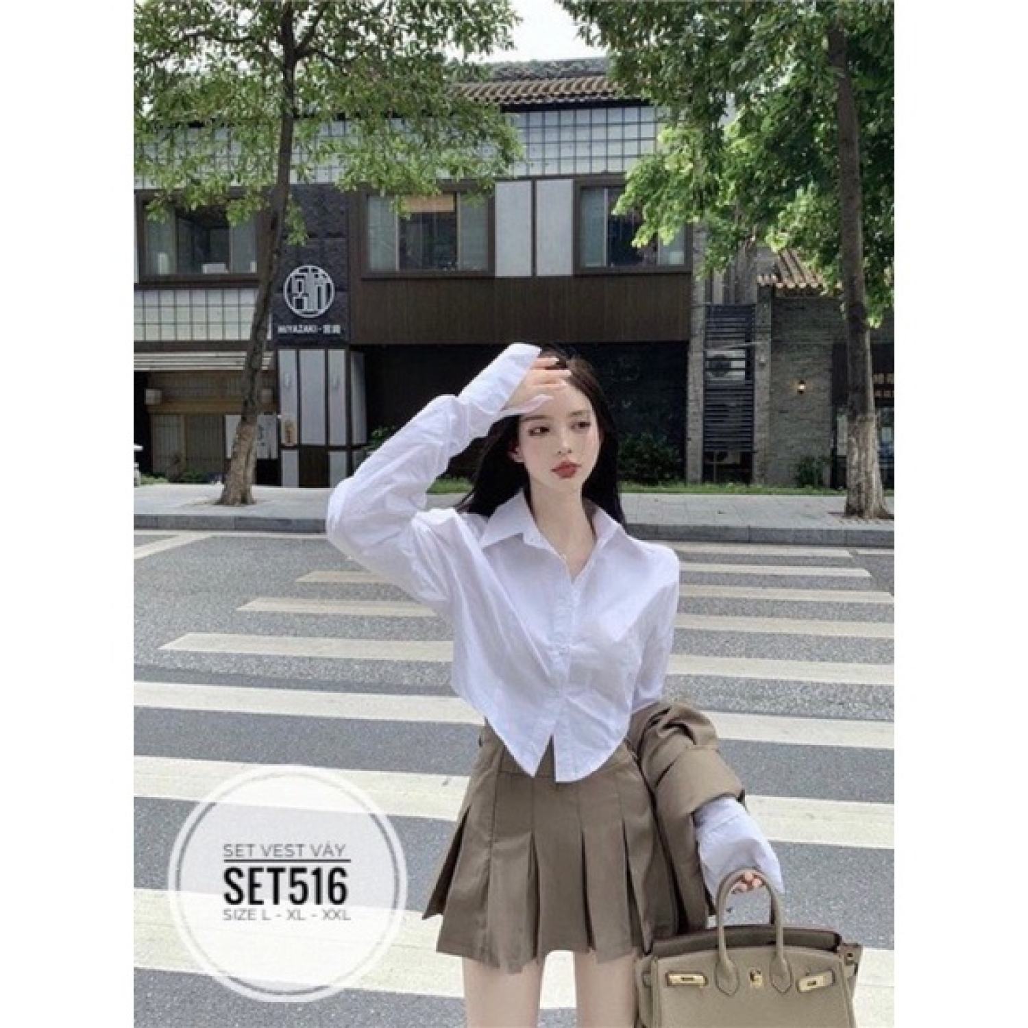 [SẴN] ẢNH THẬT (60-90kg) Bigsize Minstore.vn Set vest váy SET516