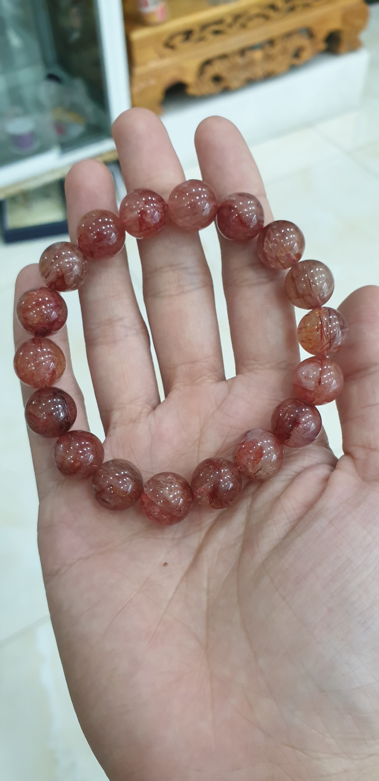 Vòng tay thạch anh tóc đỏ