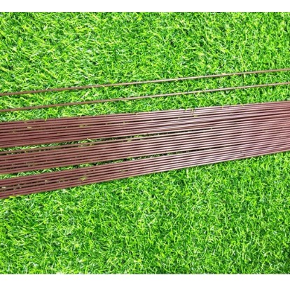 10 que sắt bọc nhựa nâu dùng cắm uốn hoa lan 70cm