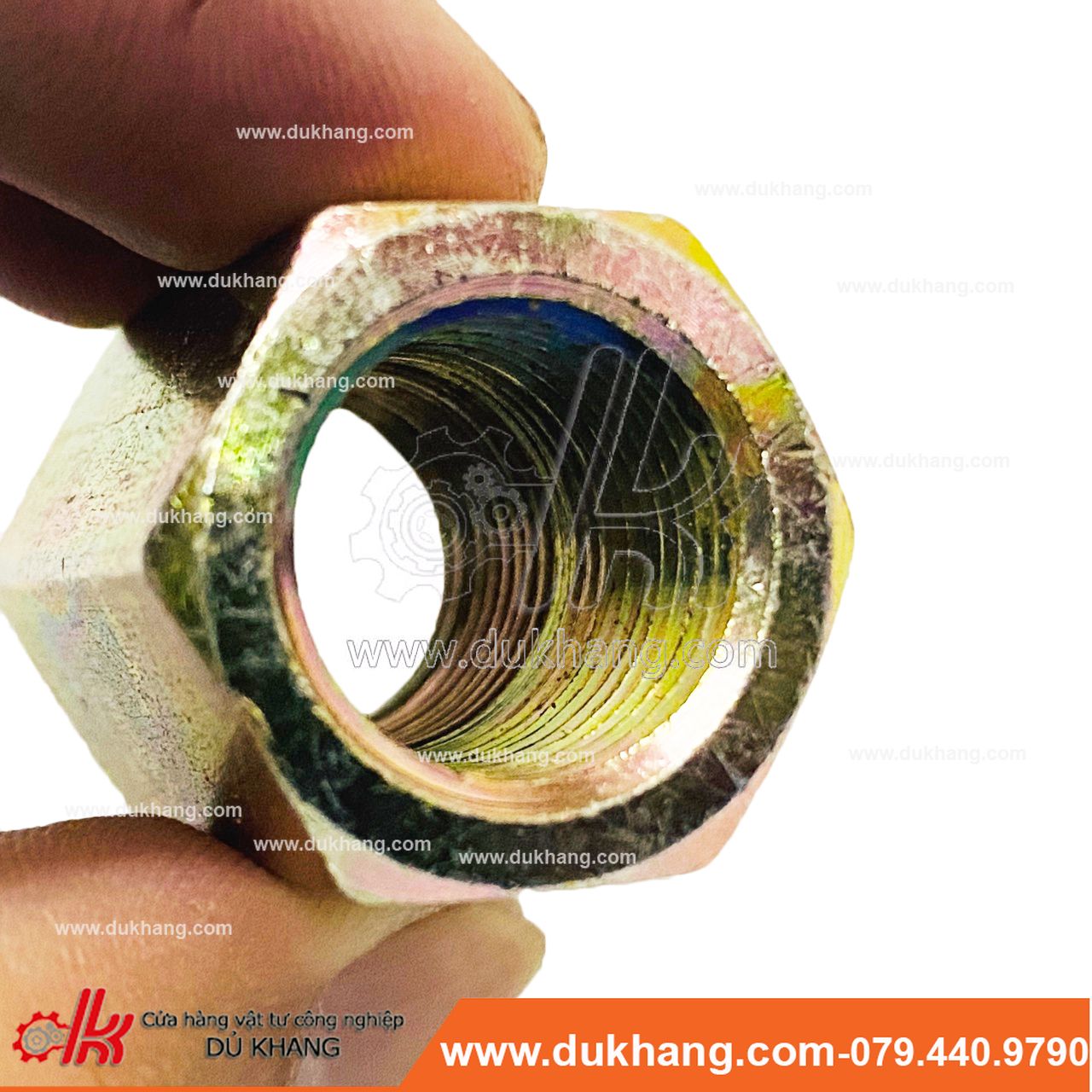 Nối hai đầu ren trong sắt thủy lực