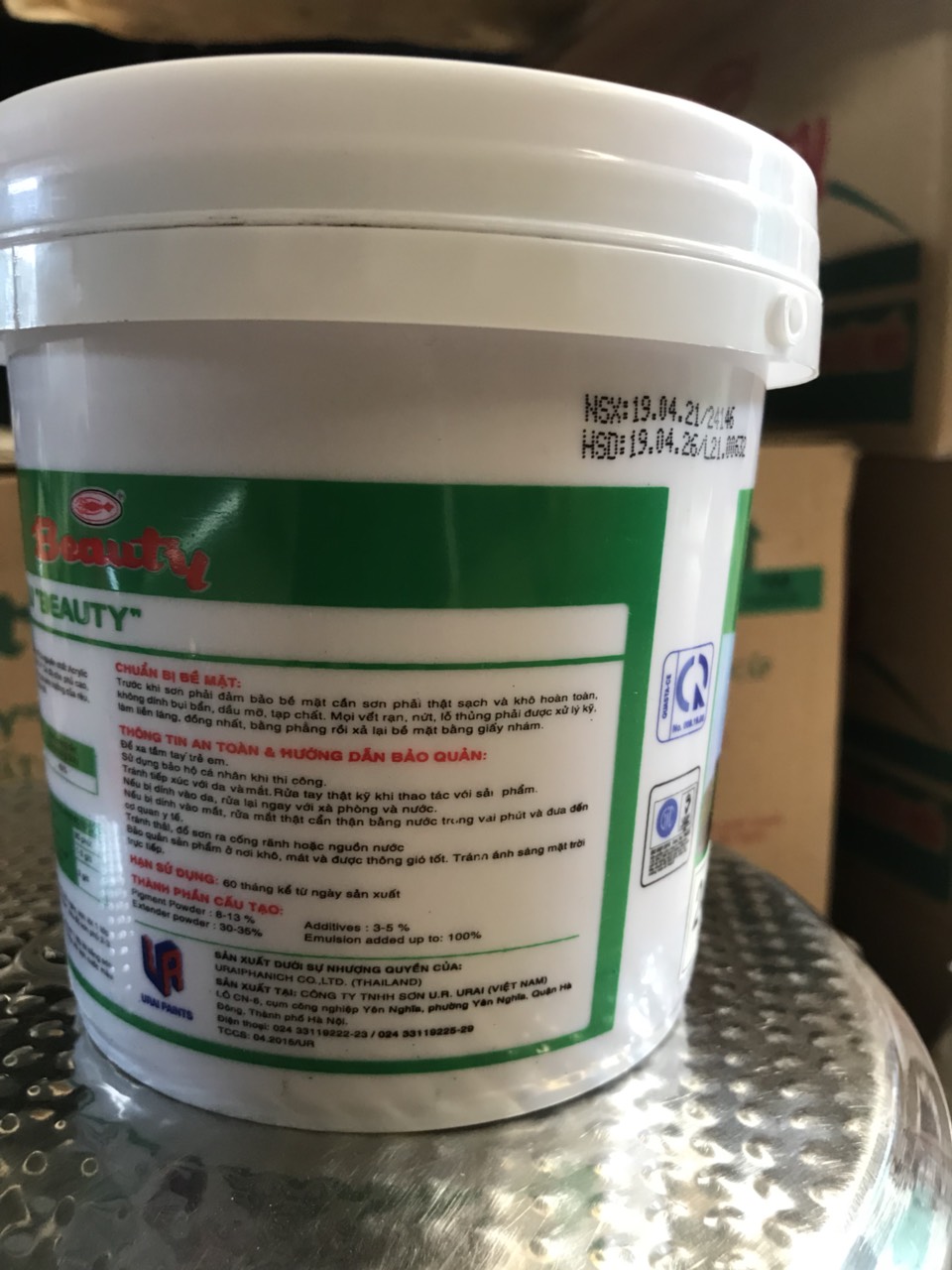 Sơn nước màu ATM (đỏ gụ) 1L