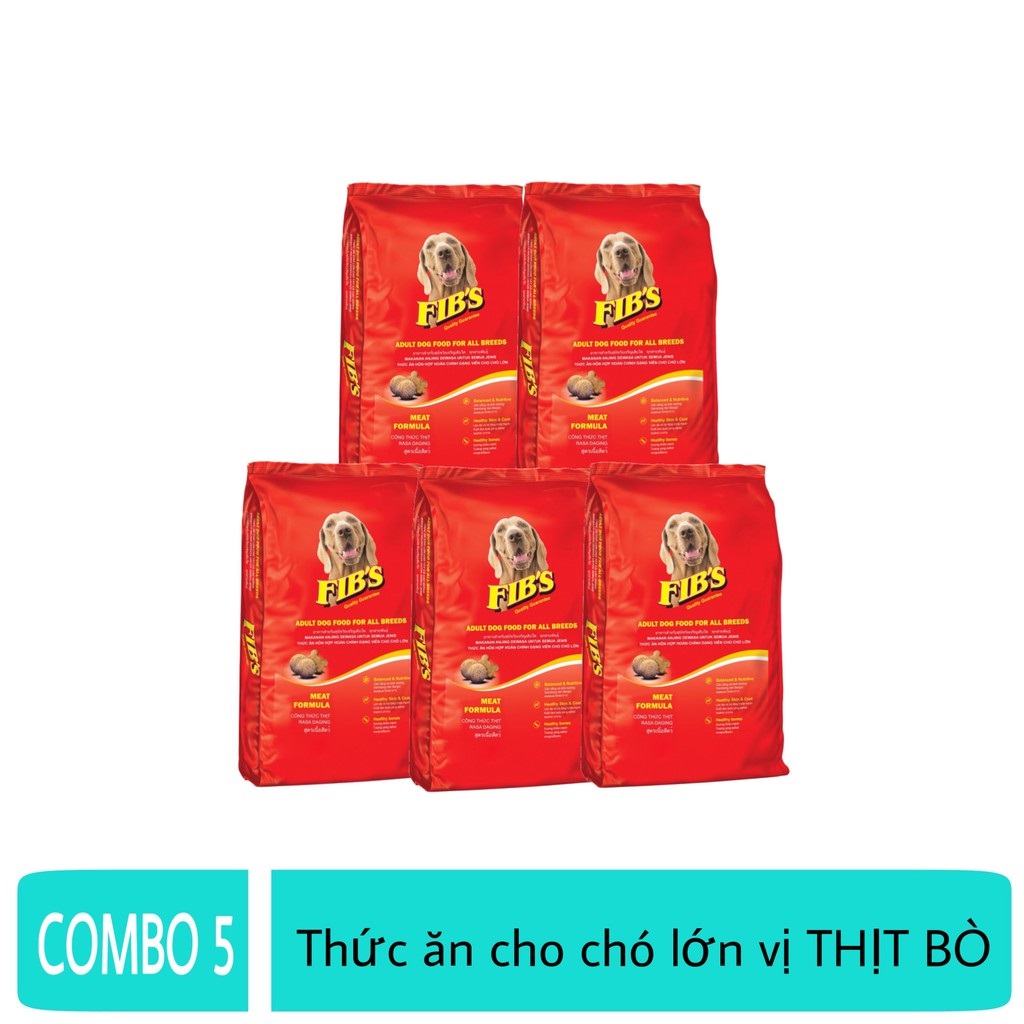 VX- - Fib 400g Thức ăn cho chó lớn vị thị bò - Thức ăn cho mọi loại chó trươ-ng tha-nh