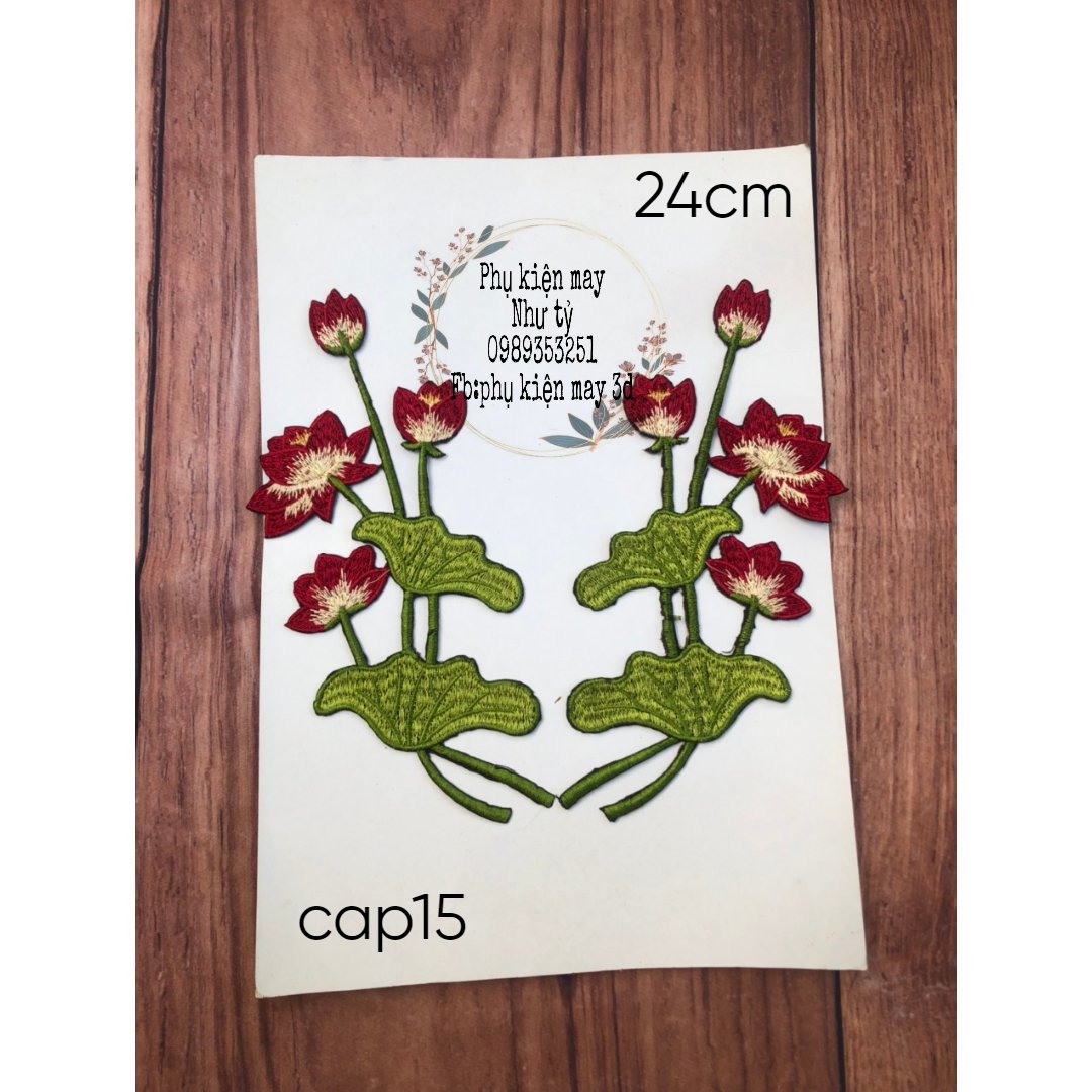Cặp ren thêu ủi xinh xắn 24cm
