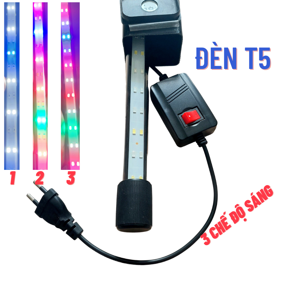 Đèn bể cá 3 CHẾ ĐỘ SÁNG T5 MIX  giúp cá lên màu đẹp