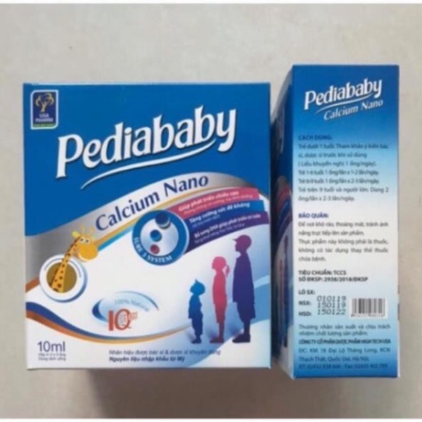 Pediababy canxi dùng cho trẻ em chậm lớn  còi xương  biếng ăn gầy yếu, chất lượng đảm bảo, an toàn cho người sử dụng, cam kết sản phẩm đúng mô tả cao cấp