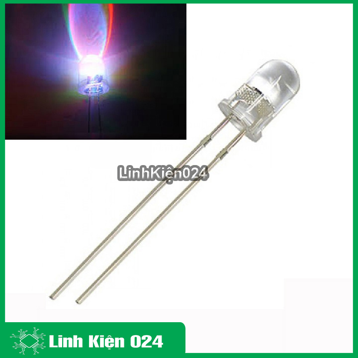 Bộ 5 led 7 màu nhấp nháy 5mm 2 chân