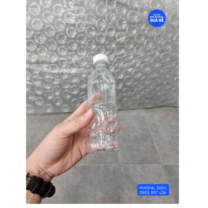 [ HCM - 20 chai ] Chai nhựa 330ml (có nắp) đựng sữa ,sâm, trà sữa
