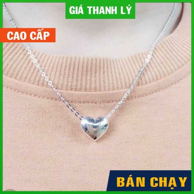 Dây chuyền bạc mặt trái tim trơn - Phong cách đơn giản thanh lịch (DC.A38)