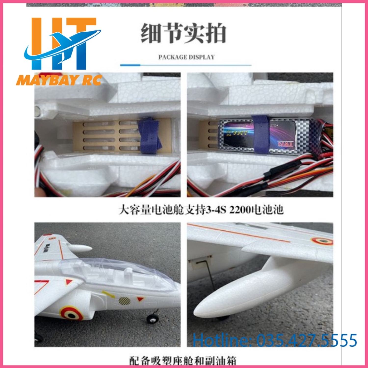KIT Máy Bay Alpha 64mm sải 74cm dài 101cm EPO