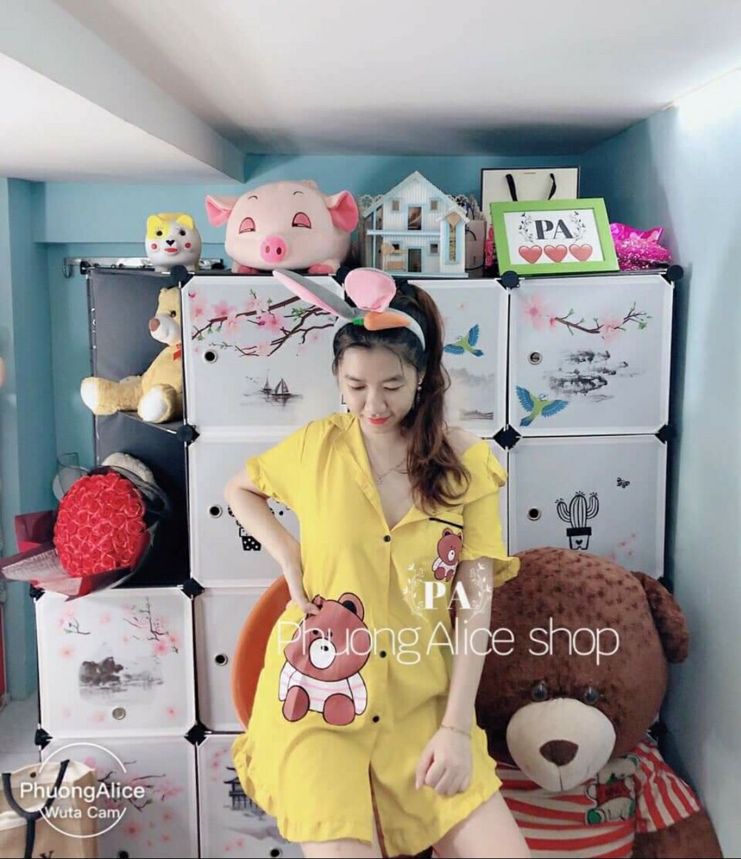 [HCM]Đầm sơmi kate lụa mặc nhà cho nữ - Đầm ngủ mặc nhà - M42