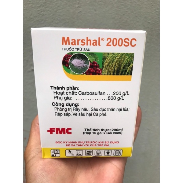 Đặc Trừ Rầy Nâu, Rệp Sáp Marshal 200SC gói 20ml
