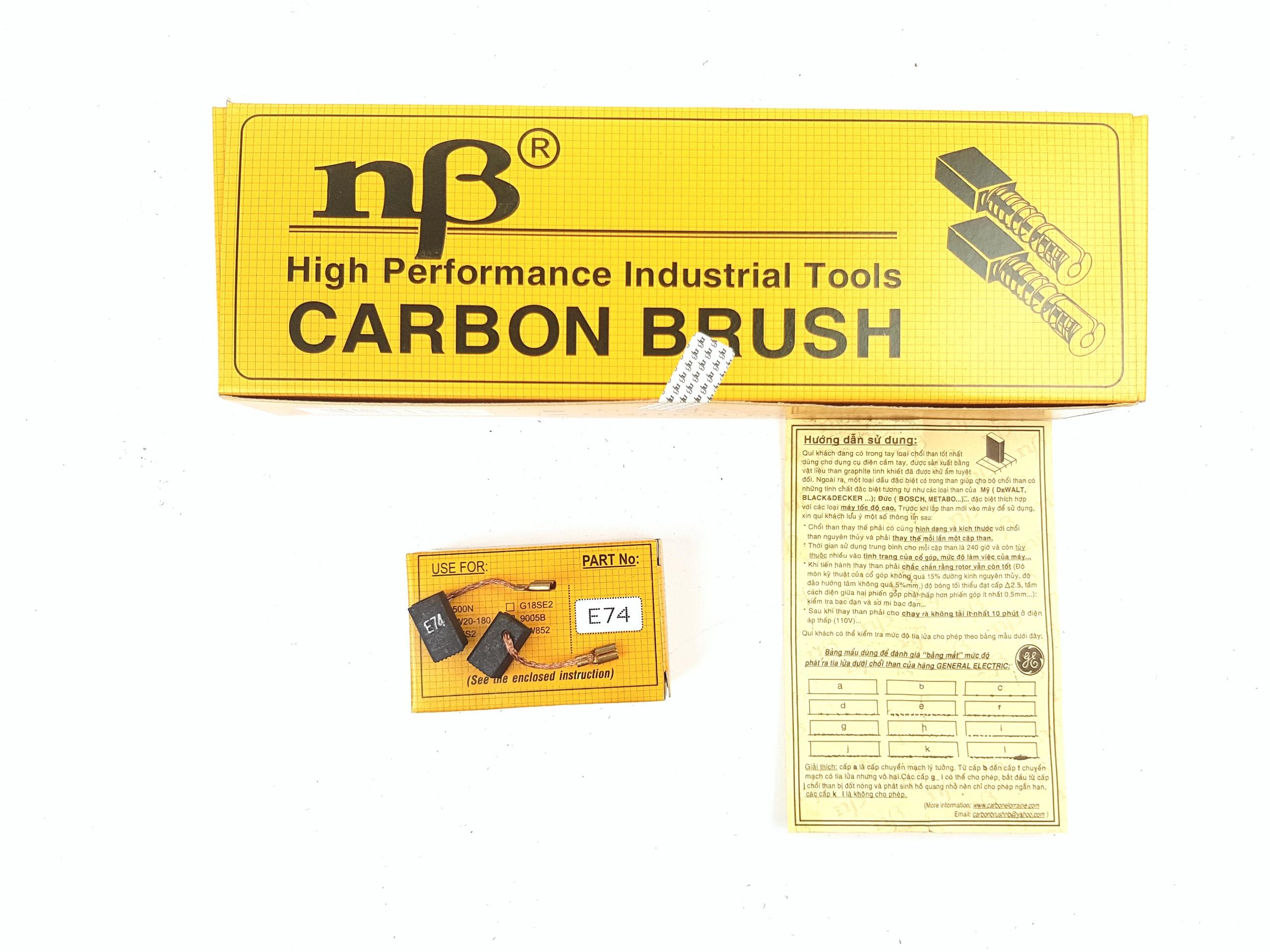 Chổi than NB E74 lắp máy B.o.s.c.h 7-100 7-125