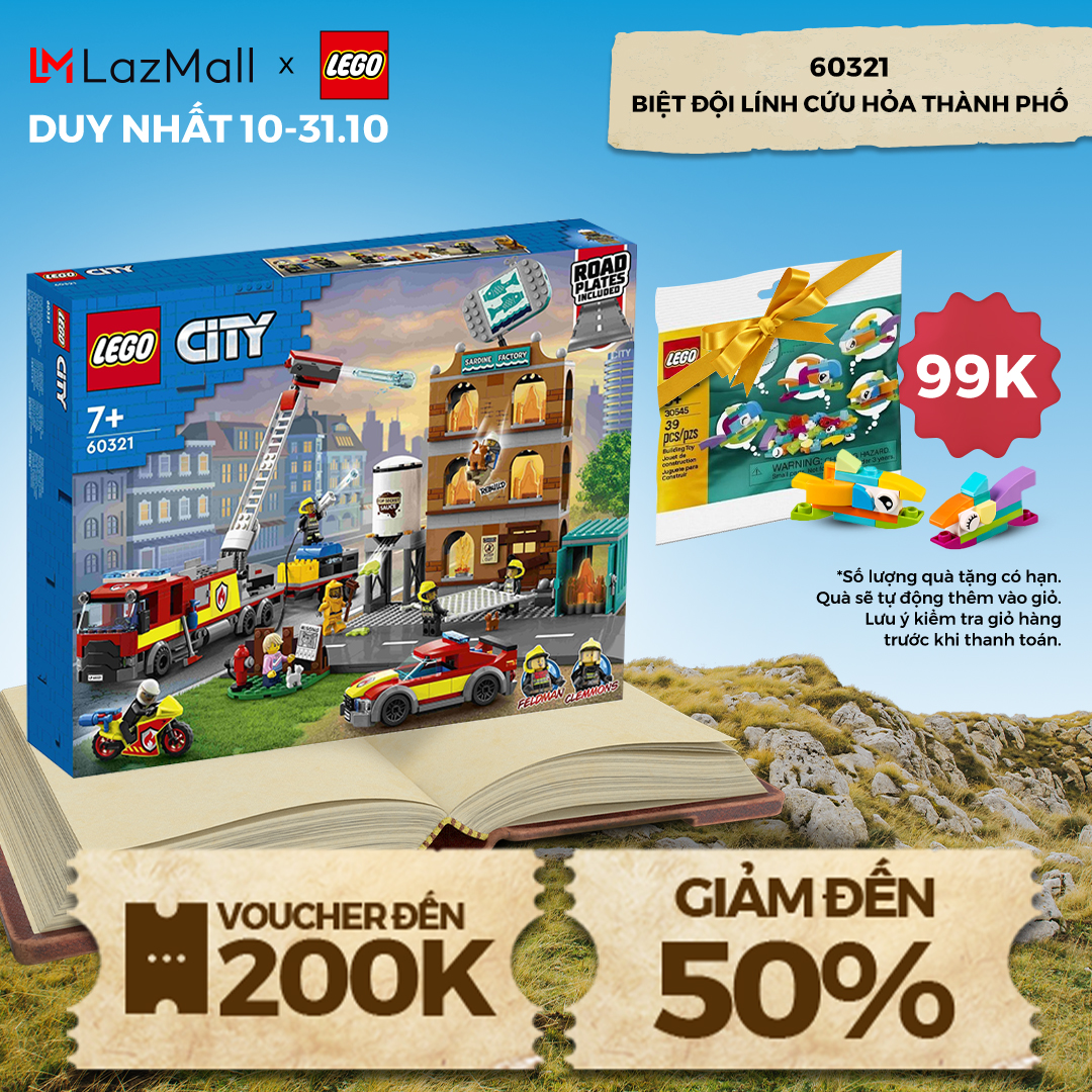 Mua 1 Tặng 1] Đồ Chơi Lắp Ráp - Lego City 60321 Biệt Đội Lính Cứu Hỏa Thành  Phố City (766 Chi Tiết) - Mixasale