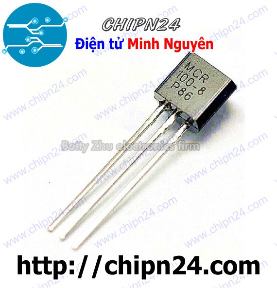 [10 con] (KT1) Triac SCR MCR100-8 TO-92 1A 600V (MCR100)