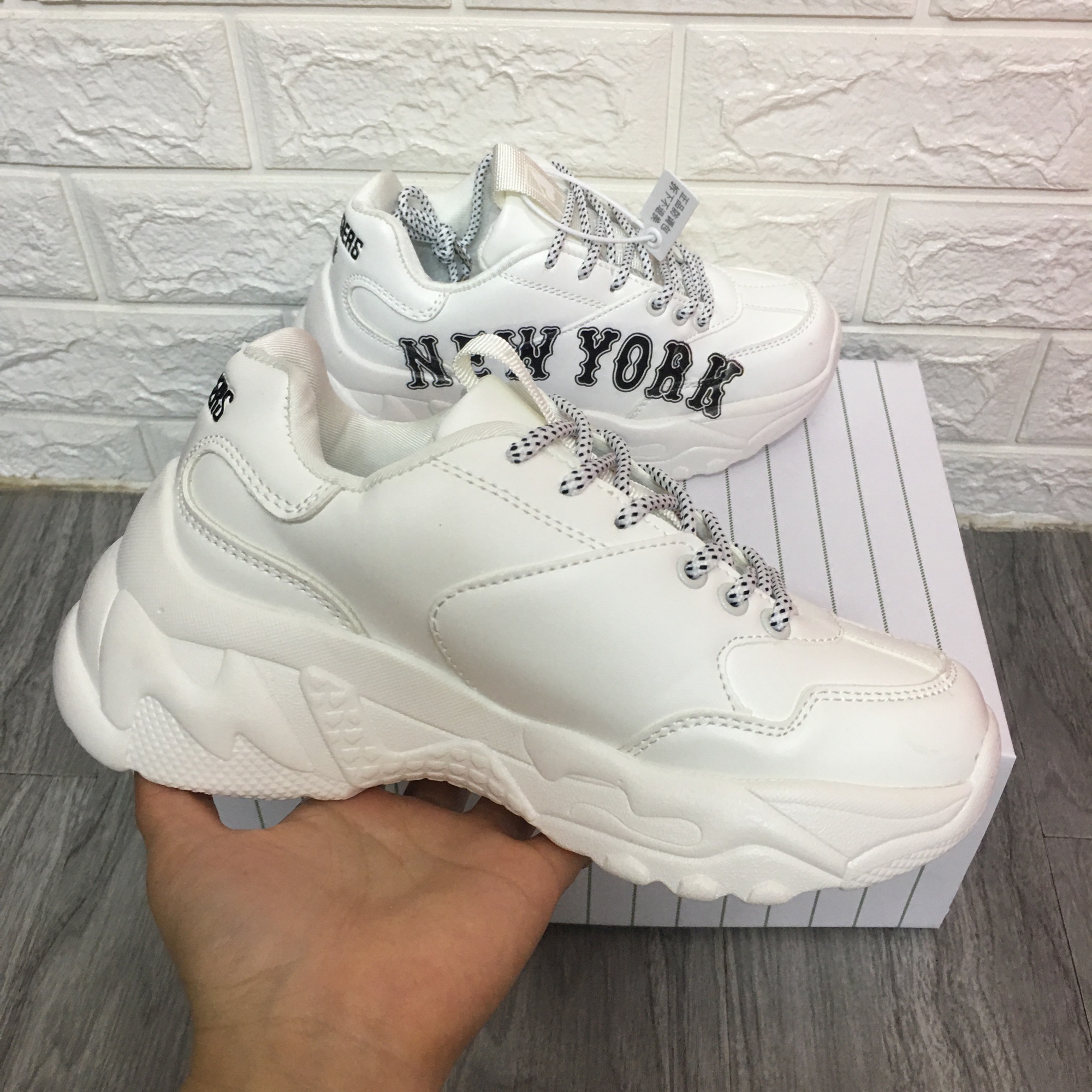 [TẶNG HỘP+BILL+TẤT] Giày thể thao MLB NEWYORK ĐEN