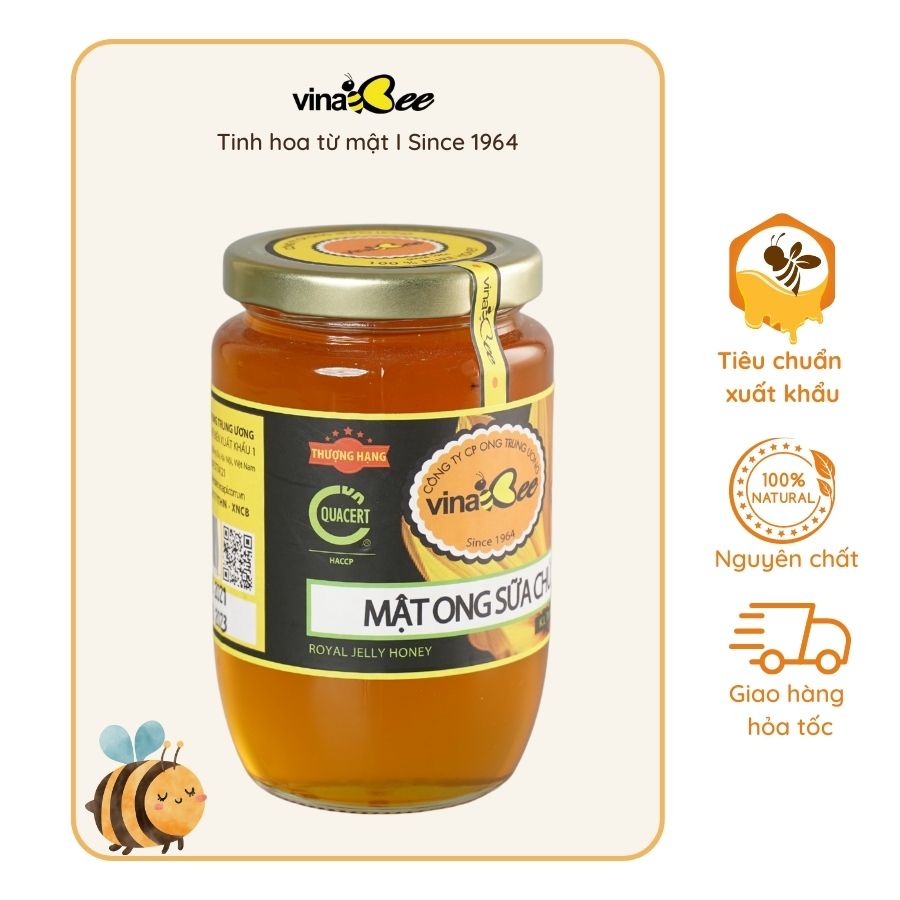 Mật ong sữa chúa Vinabee 500g