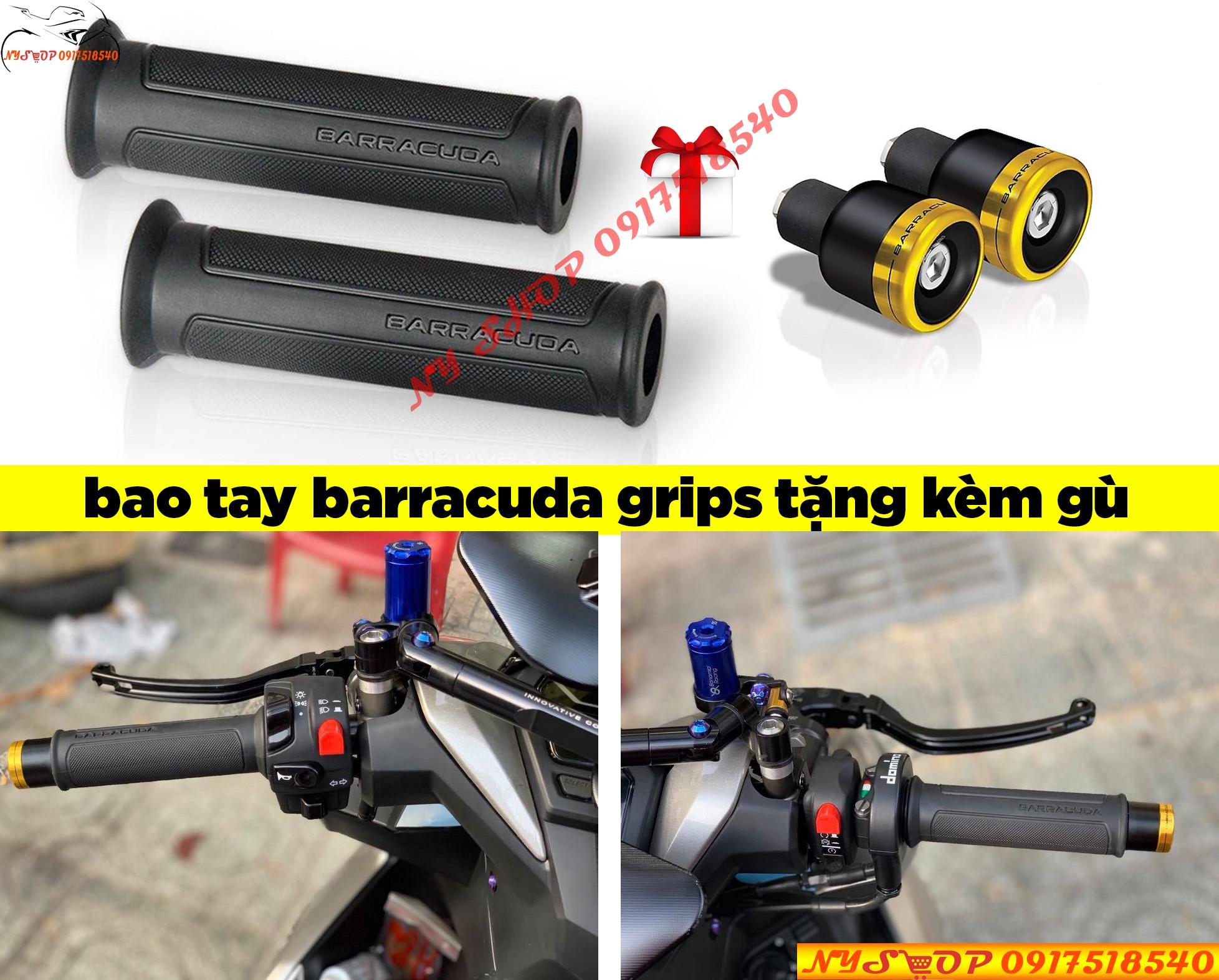 Bao tay xe máy BARRACUDA tặng kèm gù CNC