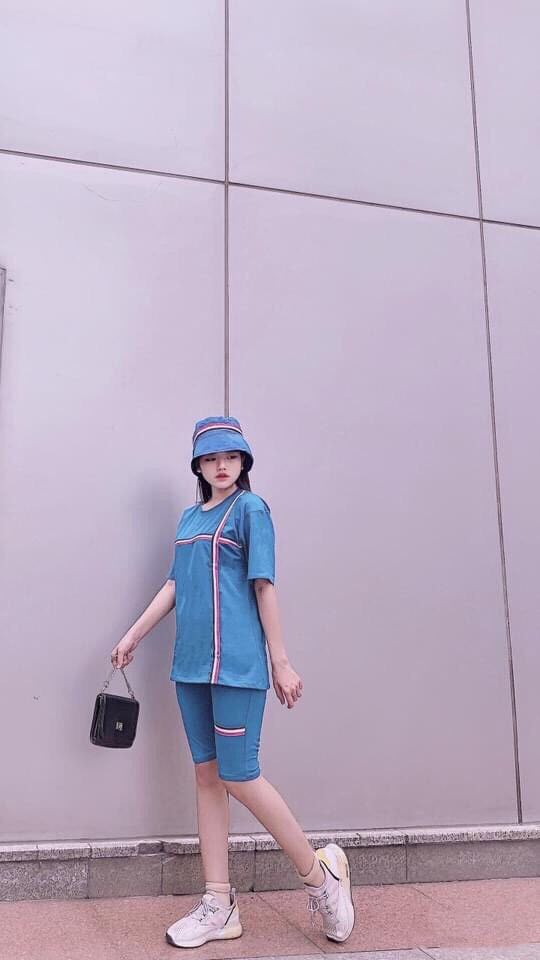 [HCM]SET BỘ THỜI TRANG LỬNG PHỐI VIỀN SỌC SIÊU DỄ THƯƠNG