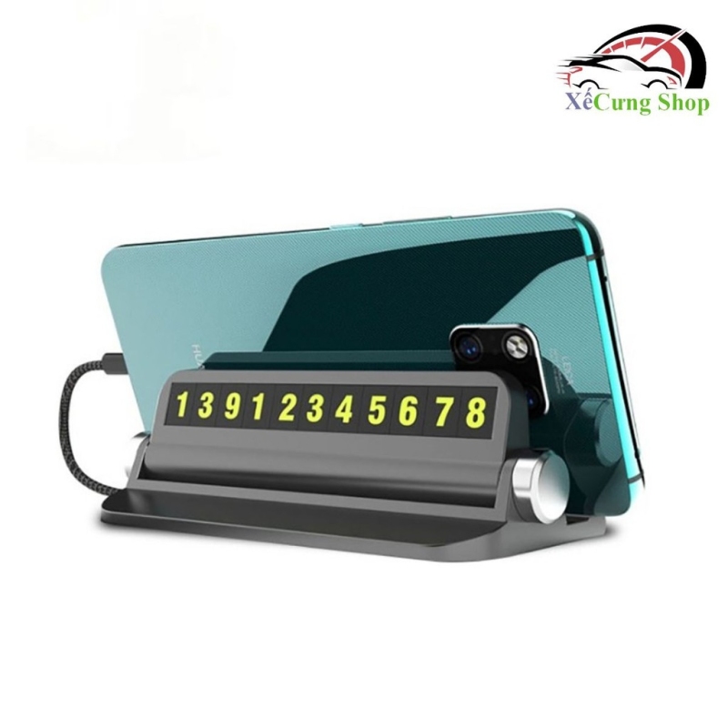 Bảng ghi số điện thoại cho ô tô, xe hơi phát quang kèm đế cài điện thoại tiện dụng( Đen)