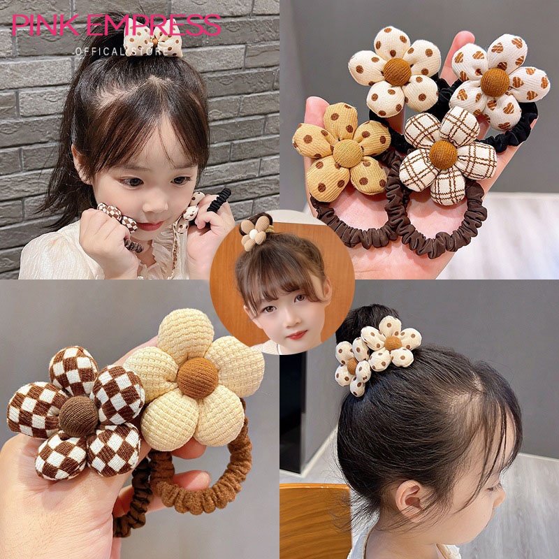 Dây Cột Tóc Cao Su Co Giãn Đính Nơ Dễ Thương Dành Cho Nữ