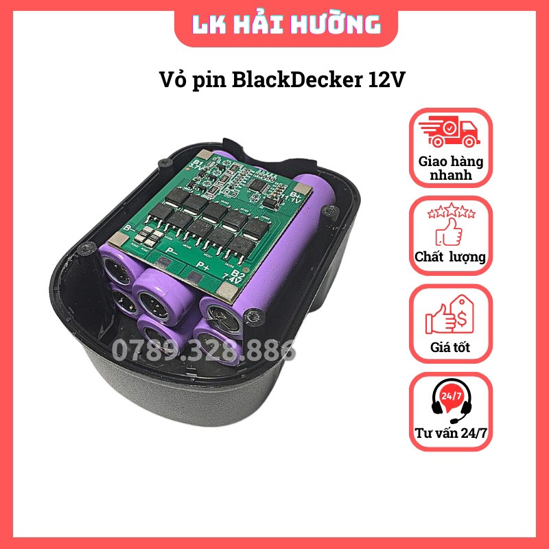Vỏ pin Black Decker 12V-14.4V