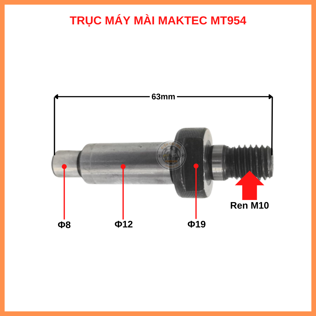 Trục - cốt gắn đá mài Maktec MT954, MT951