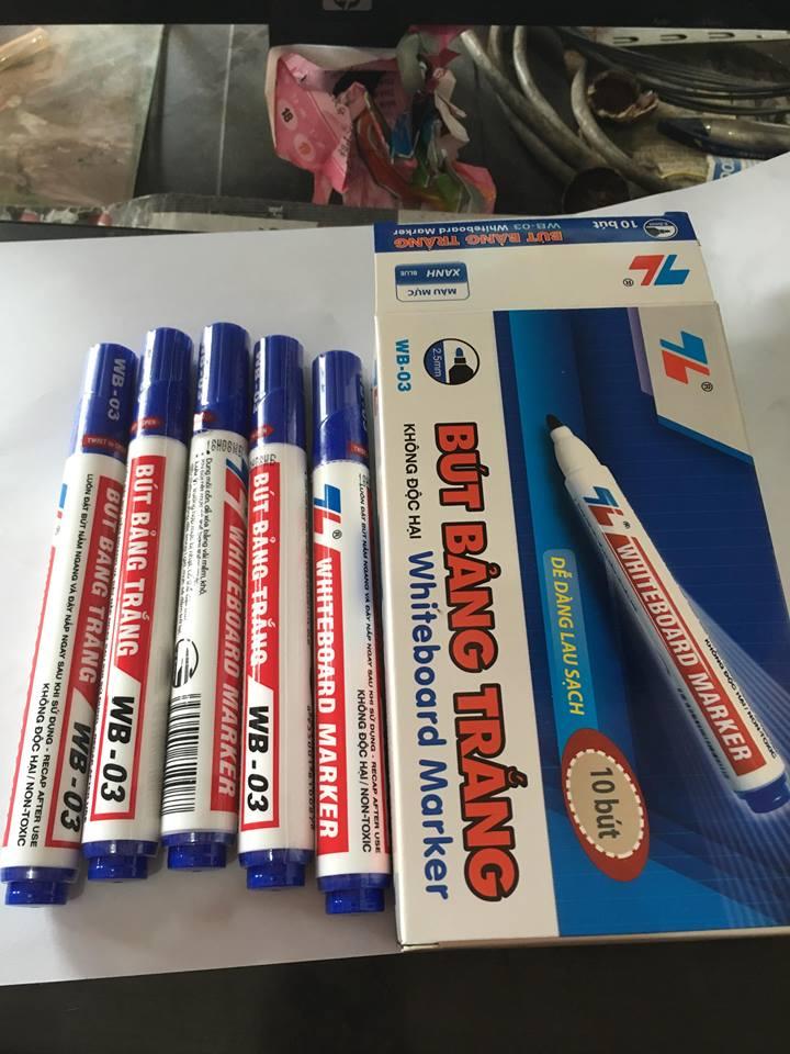 10 bút lông bảng thiên long màu xanh