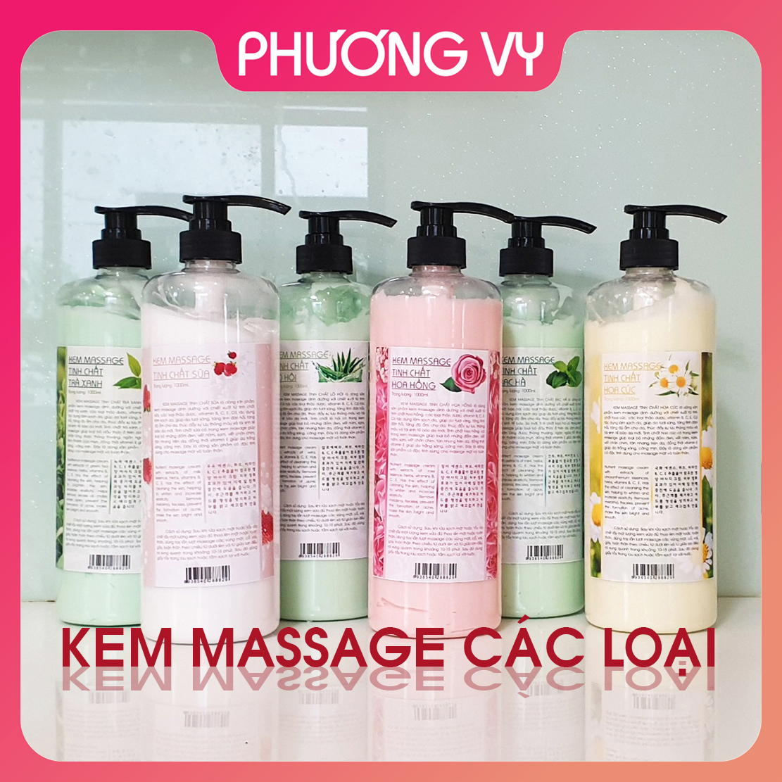 1000ml Kem Massage tinh chất Hoa Cúc