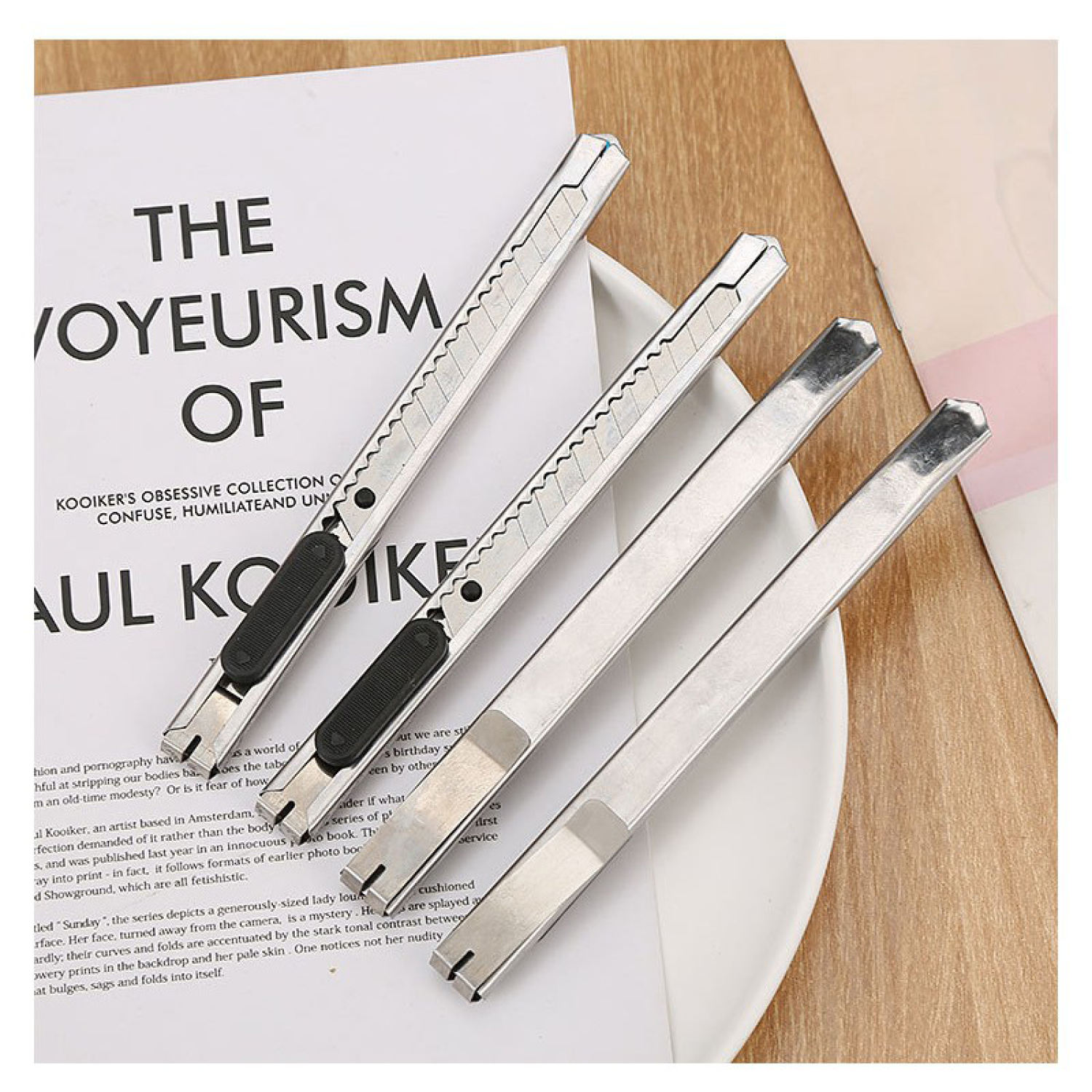 Combo 2 dao rọc giấy inox mini