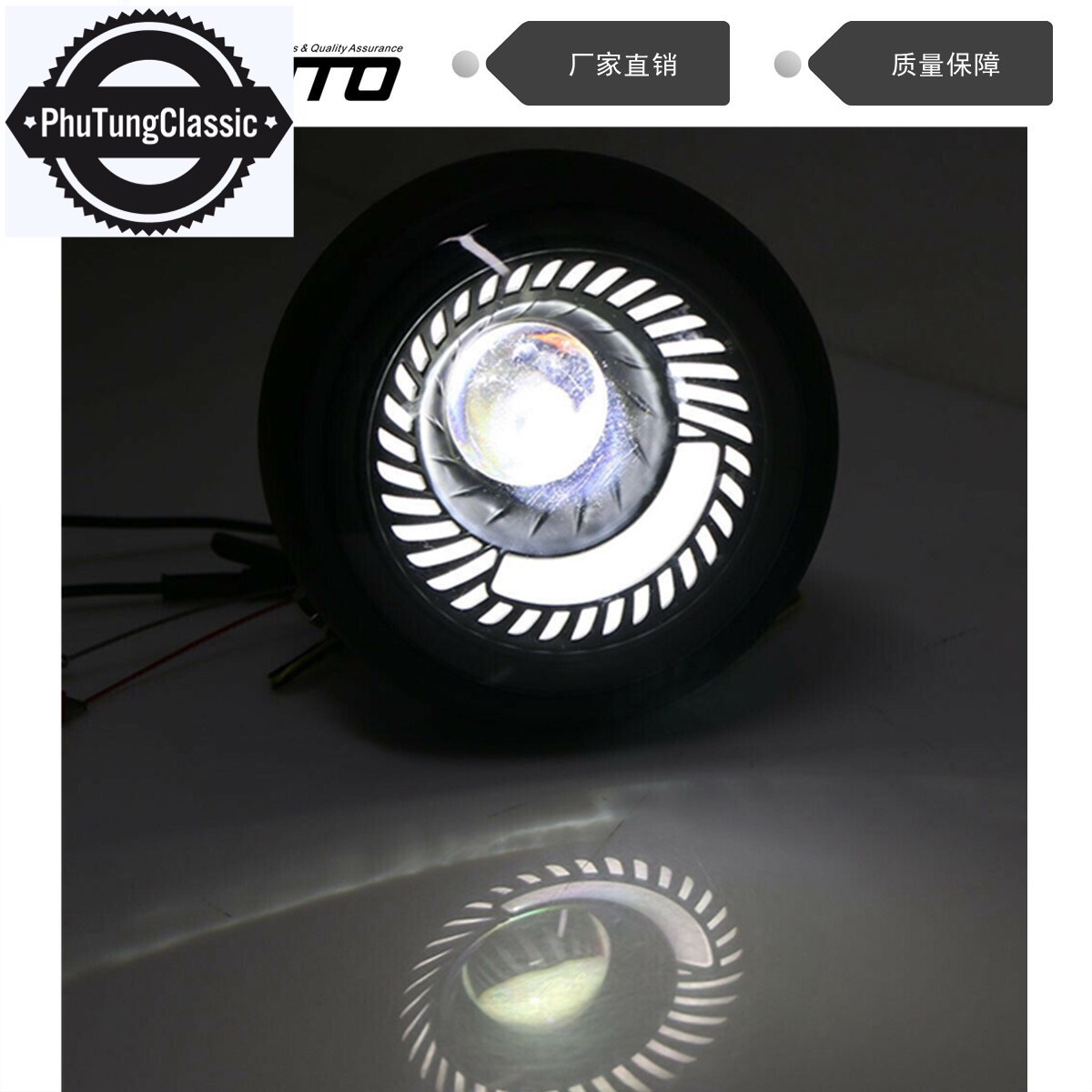 Đèn pha Led , phong cách Retro, độ classic, cafe racer