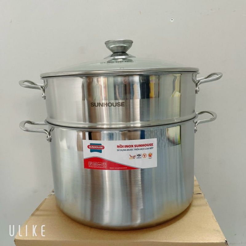 BỘ NỒI XỬNG HẤP 28CM,  DÙNG ĐƯỢC BẾP TỪ