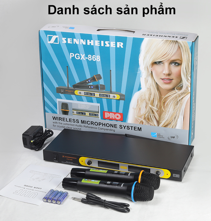 Micro khong day chất lượng, giá tốt - micro không dây sennheiser pgx868 hát nhẹ, chống hú, chống rè cực tốt, âm thanh chân thực, giọng ca trong trẻo,hát karaoke cực hay. không hú rít - không gây vỡ tiếng