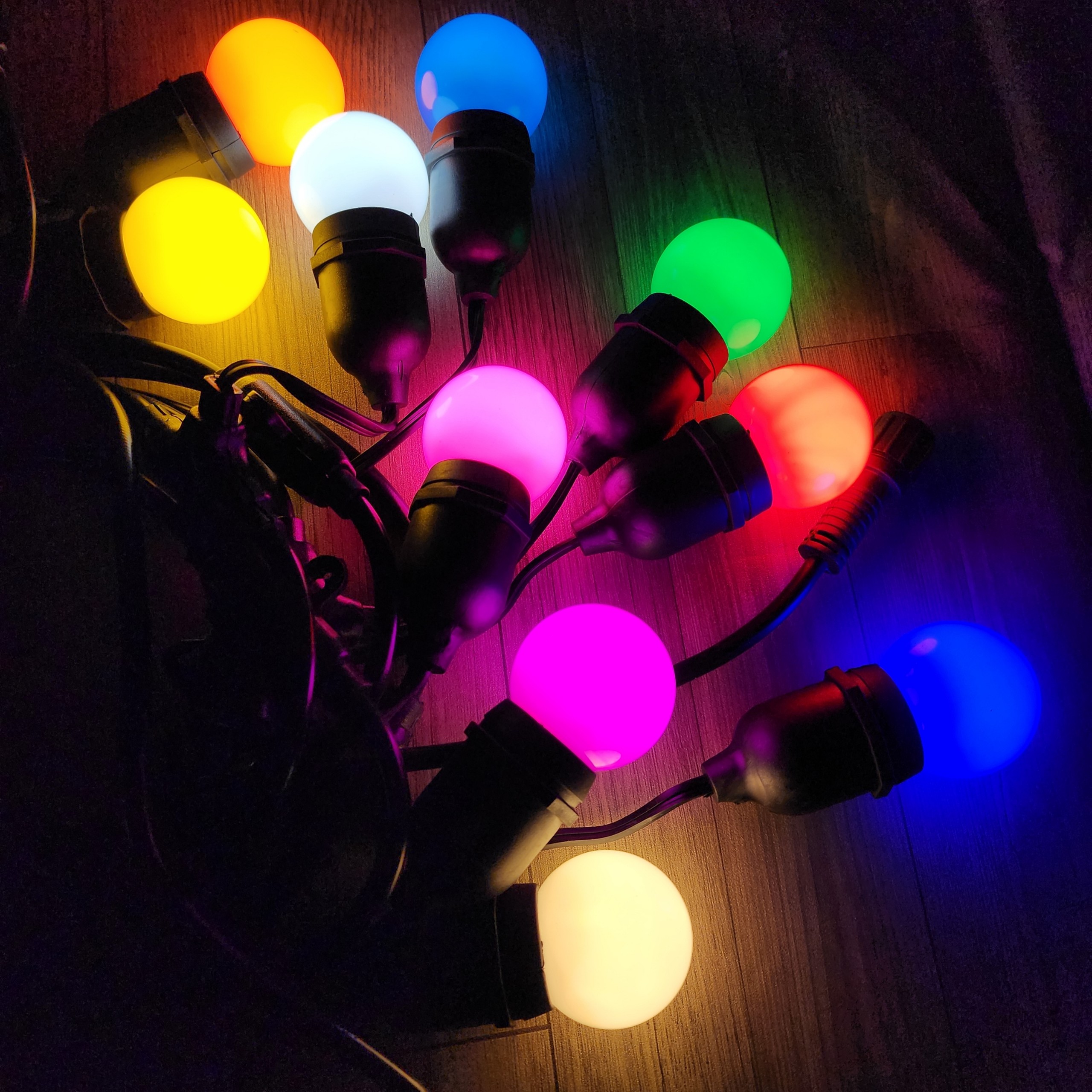 [COMBO 5 ] Bóng Led Chanh Tròn Trang Trí 1W ( 9 Màu ), Đuôi E27