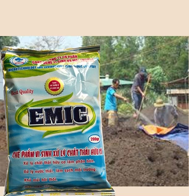 CHẾ PHẨM SINH HỌC EM Ủ PHÂN HỮU CƠ - EMIC - GÓI 200GR